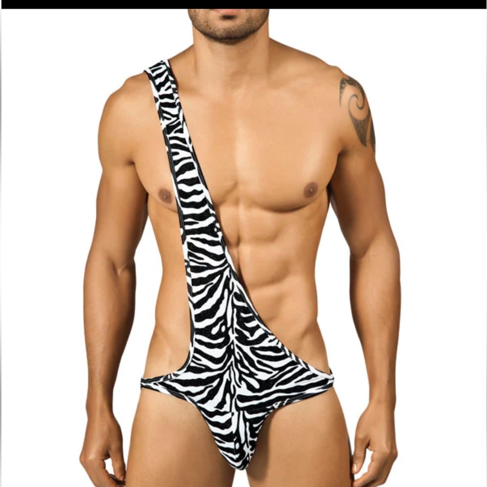 LG-XL Candyman Zebra Singlet Costume Outfit